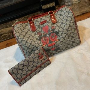 Authentic Gucci Tattoo handbag and matching wallet